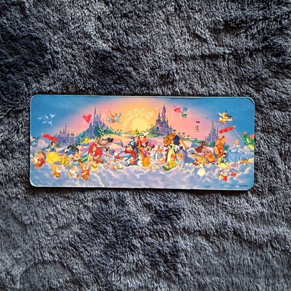 Vintage Disney 2000 Millennium Character Collage Magnet Mickey Castle - D0117